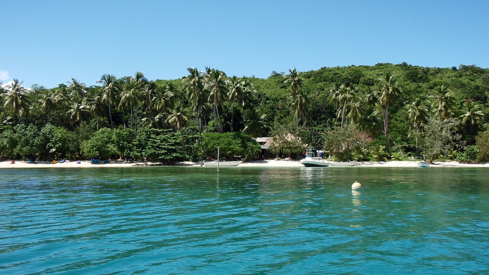 Strand op Nanuya Lailai bij de Blue Lagoon