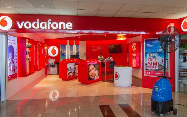 Vodafone-balie op de luchthaven van Nadi
