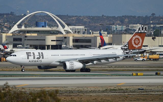 Airbus van Fiji Airways op een luchthaven
