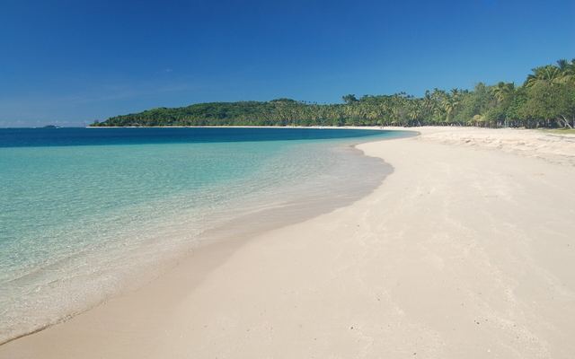 Strand aan de Blue Lagoon op Nanuya Lailai